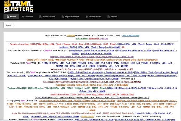 The-interface-of-the-Tamilblasters-website